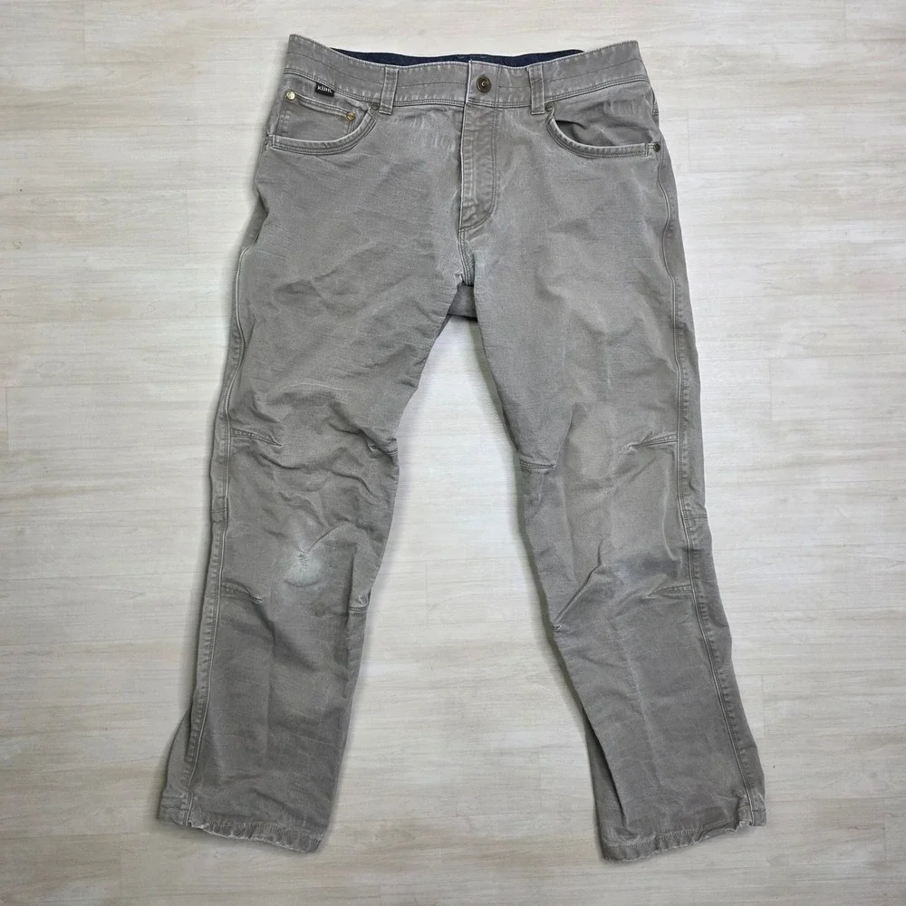 Kuhl Rydr Mens 32 x 29 Khaki Tan Vintage Patina Dye Articulated Workwear Pants